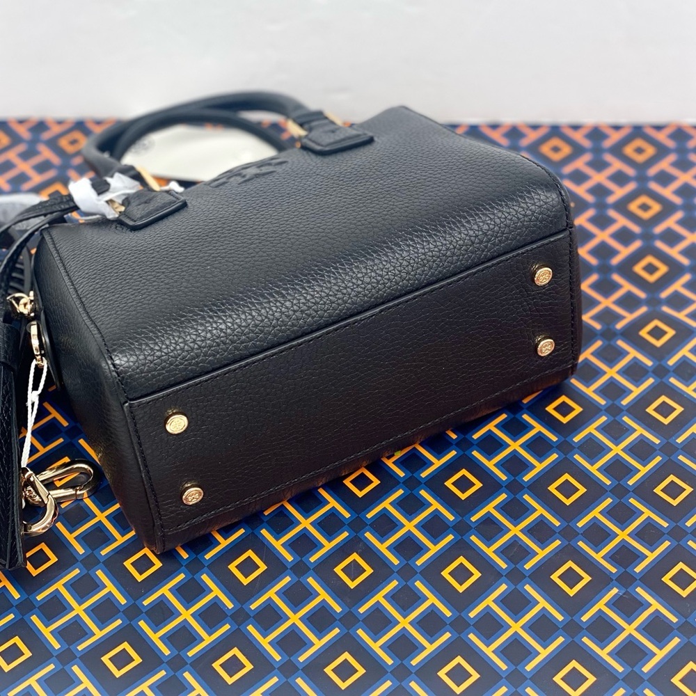 Tory Burch Thea Mini Web Satchel Black - Picture 7 of 13